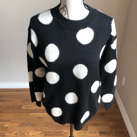Asos B. Young Black & White Polka Dot Sweater - Picture 4 of 8